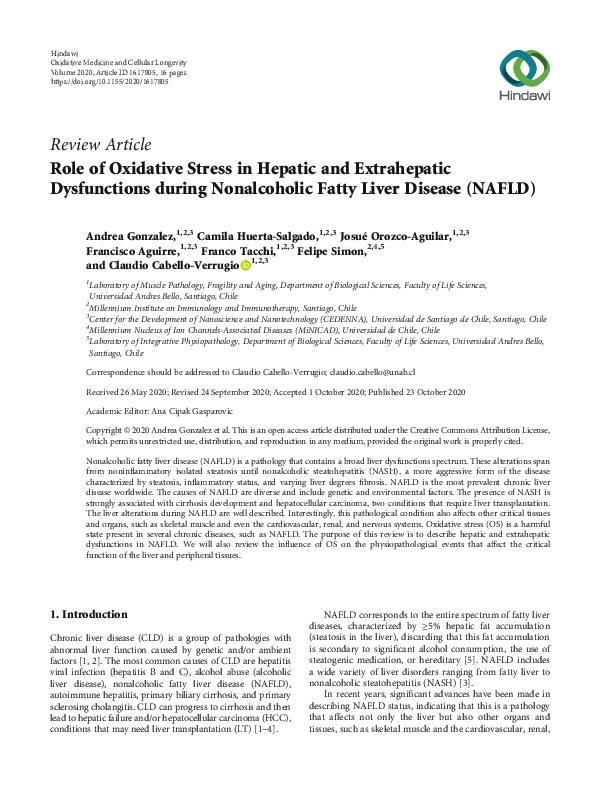 (PDF) Role of Oxidative Stress in Hepatic and Extrahepatic Dysfunctions ...
