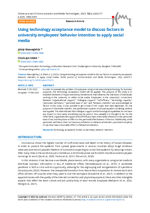(PDF) Using technology acceptance model to discuss factors in ...
