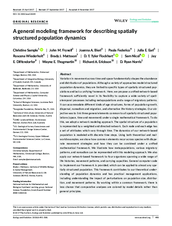 (PDF) A general modeling framework for describing spatially structured ...