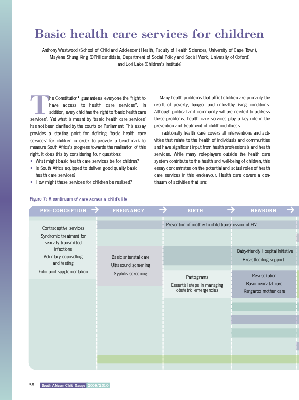 (PDF) Basic health care services for children