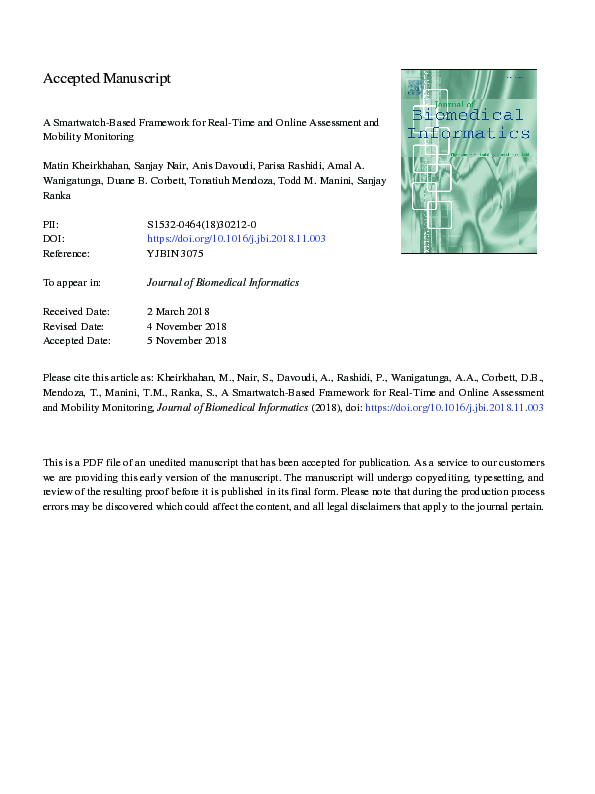 (PDF) A smartwatch-based framework for real-time and online assessment ...